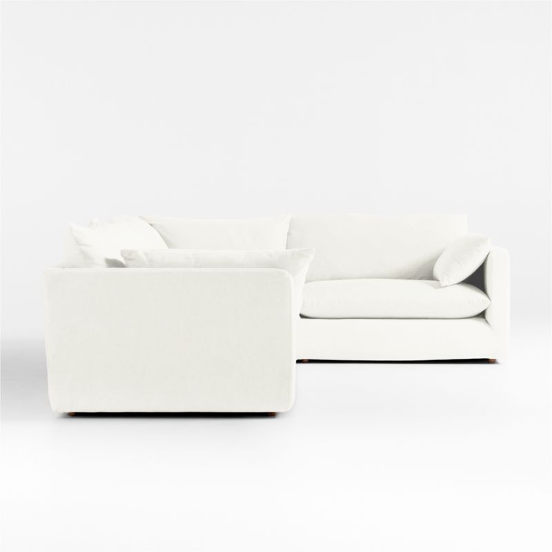 Unwind Modular 4-Piece Slipcovered L-Shaped Sectional Sofa- White - image 3 of 6