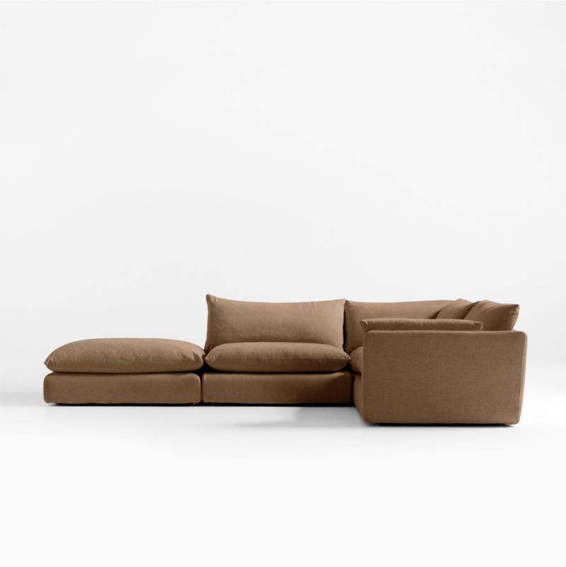 Unwind Modular 4-Piece Slipcovered Sectional Sofa - image 2 of 5