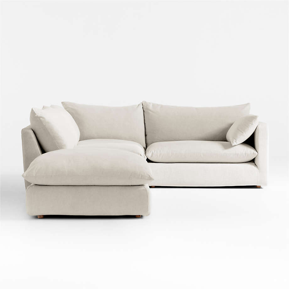 Crate&Barrel Unwind Modular 4Piece LShaped Slipcovered Sectional Sofa