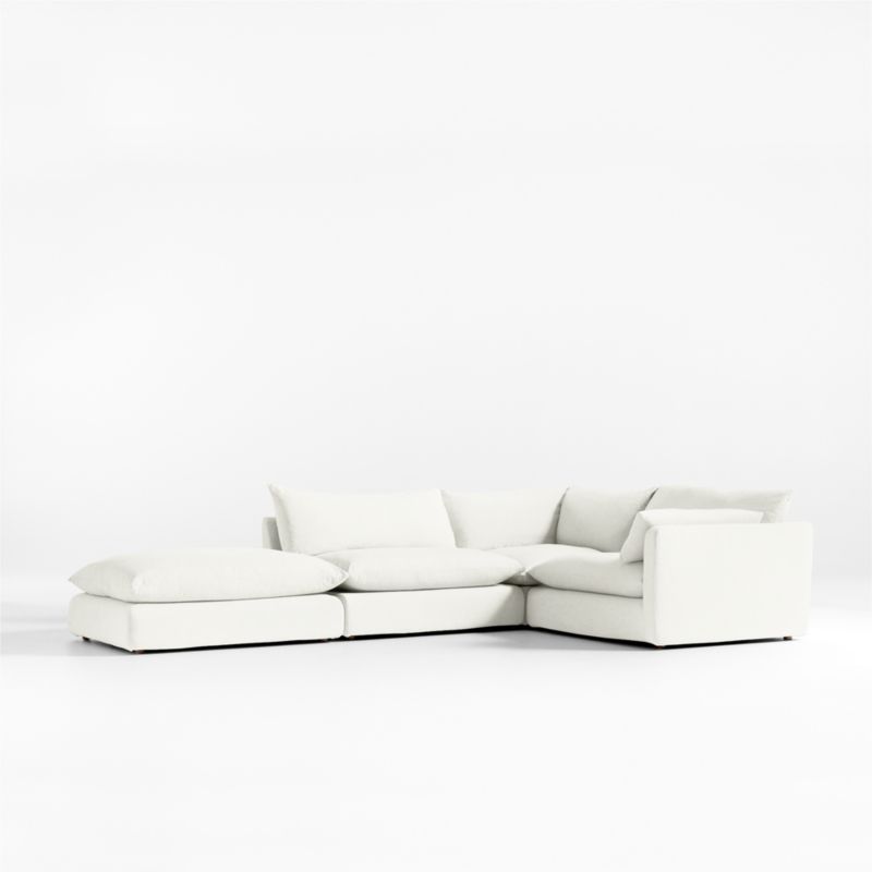 Unwind Modular 4-Piece Slipcovered Sectional Sofa - image 0 of 5