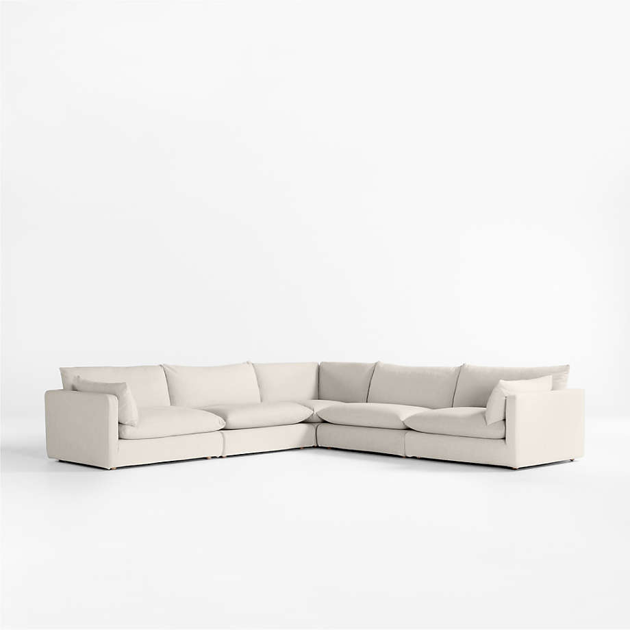 Unwind 5Piece Slipcovered Sectional Sofa + Reviews Crate & Barrel Canada