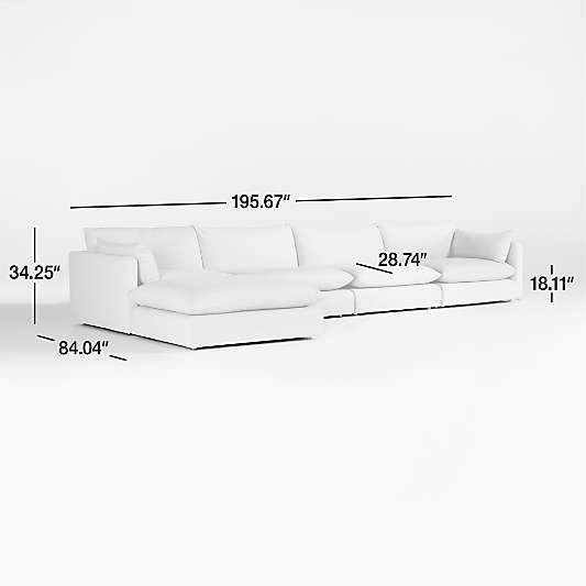 Unwind Modular 5-Piece Slipcovered Reversible Sectional Sofa