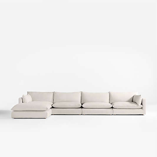 Unwind 5-Piece Reversible Slipcovered Sectional Sofa