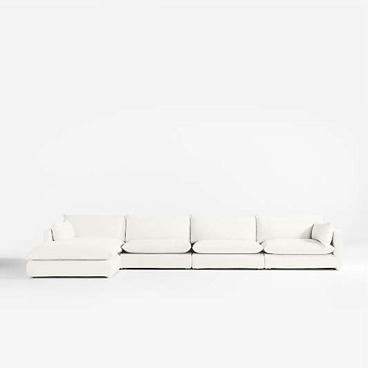 Unwind Modular 5-Piece Slipcovered Reversible Sectional Sofa