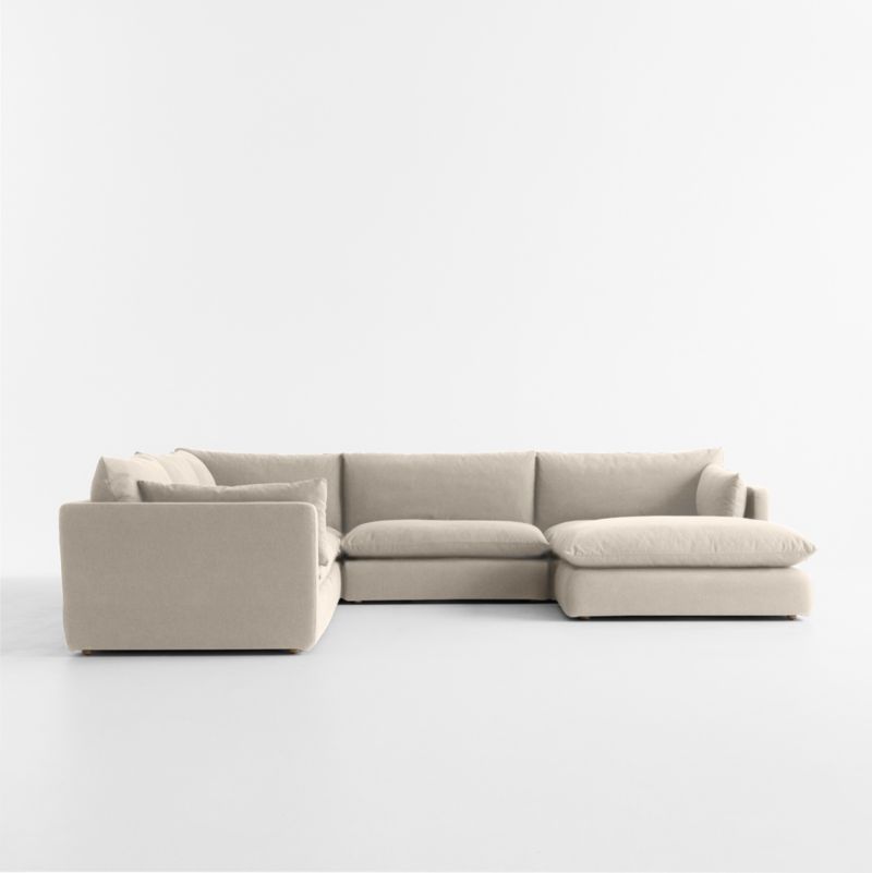 Unwind Modular 6-Piece Slipcovered Sectional Sofa with Ottoman - image 4 of 8