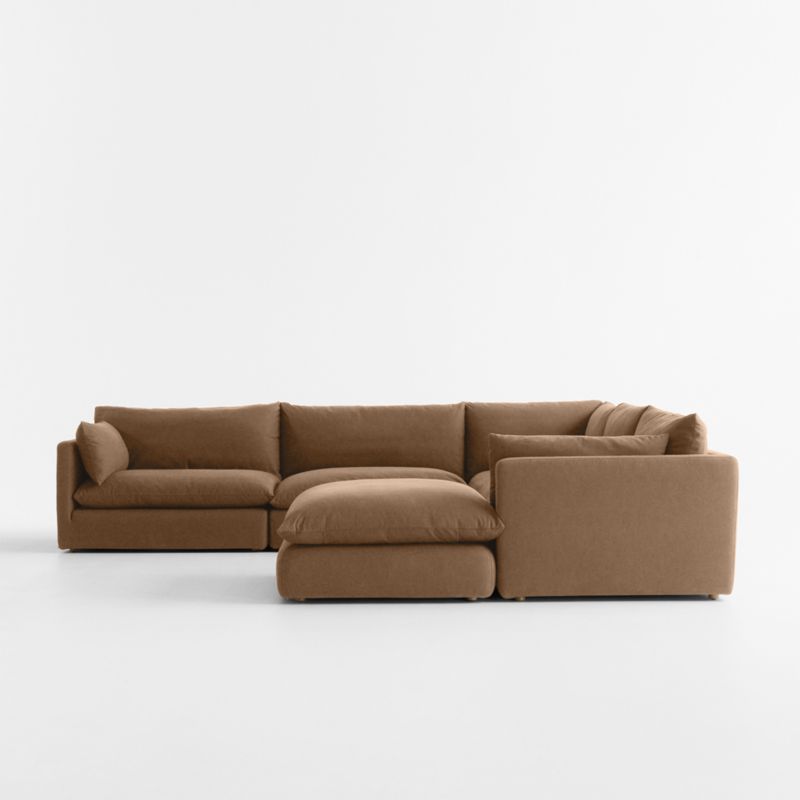 Unwind Modular 6-Piece Slipcovered Sectional Sofa with Ottoman - image 5 of 8