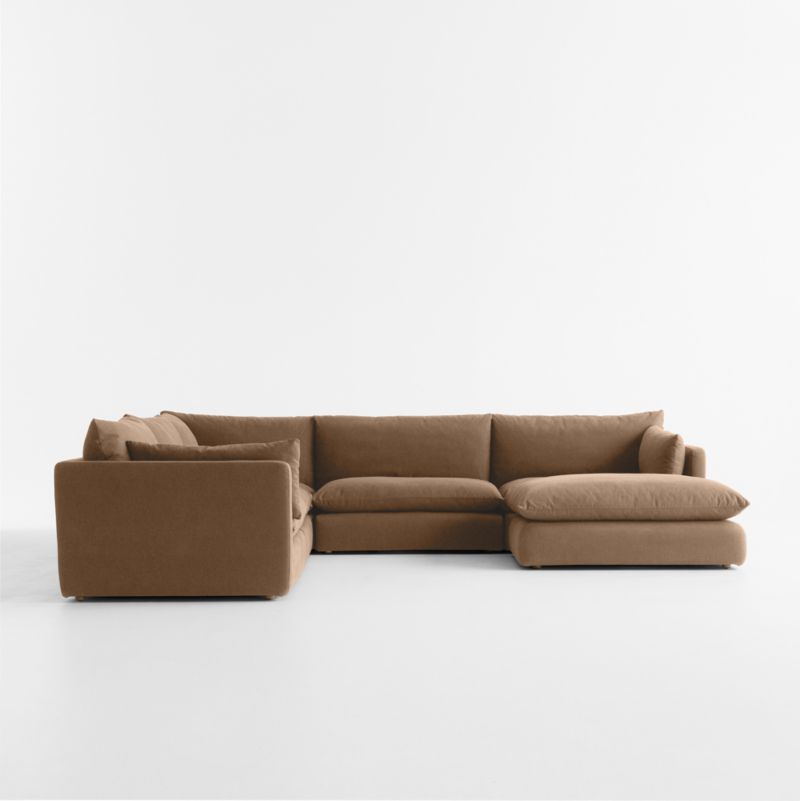Unwind Modular 6-Piece Slipcovered Sectional Sofa with Ottoman - image 4 of 8