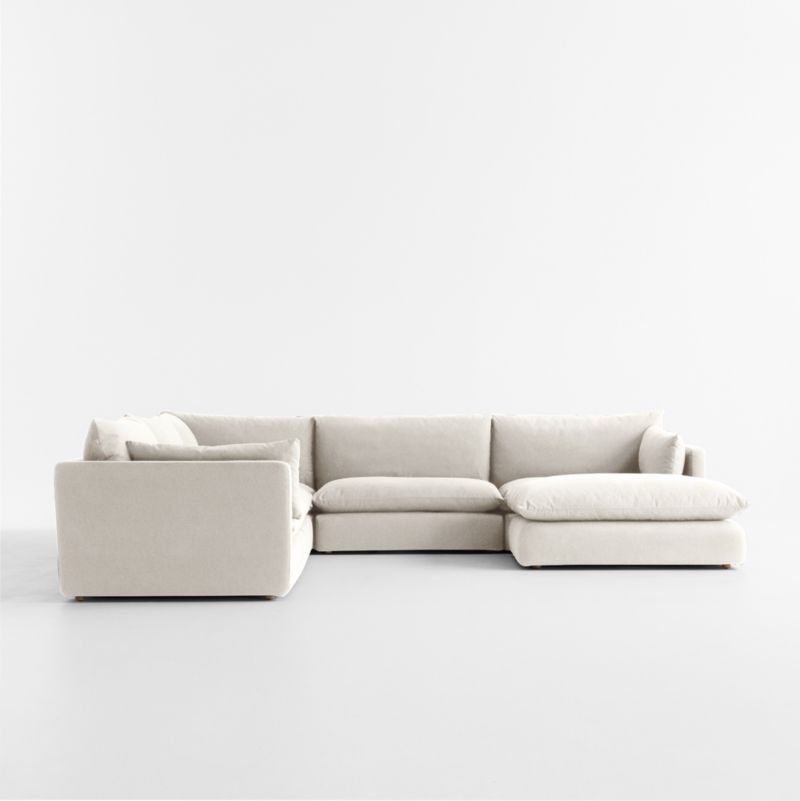 Unwind Modular 6-Piece Slipcovered Sectional Sofa with Ottoman - image 9 of 14