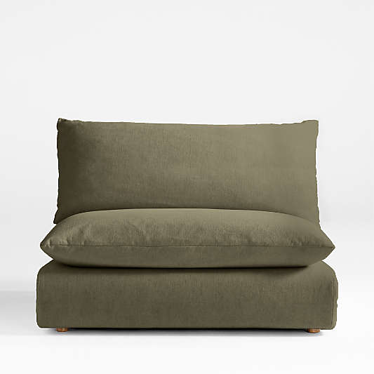 Unwind Armless Chair Slipcovered Sectional Piece