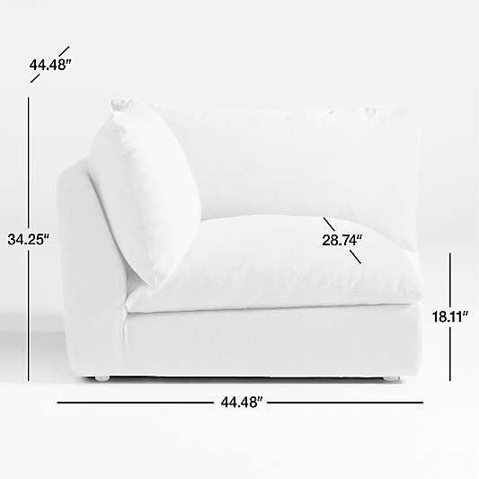 Unwind Corner Slipcovered Sectional Piece