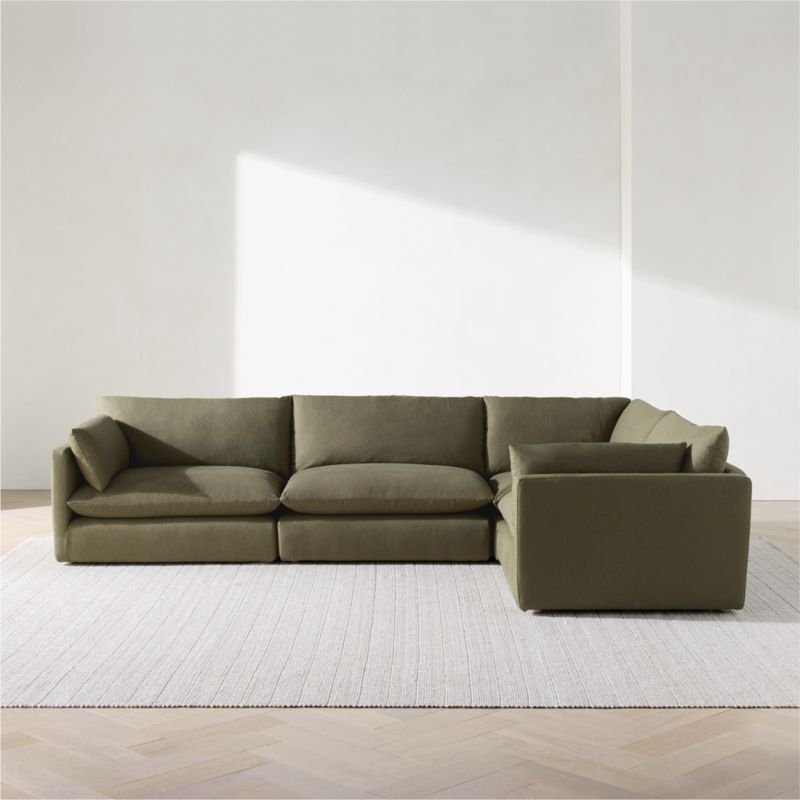 Unwind Modular 4-Piece L-Shaped Slipcovered Sectional Sofa - image 5 of 15