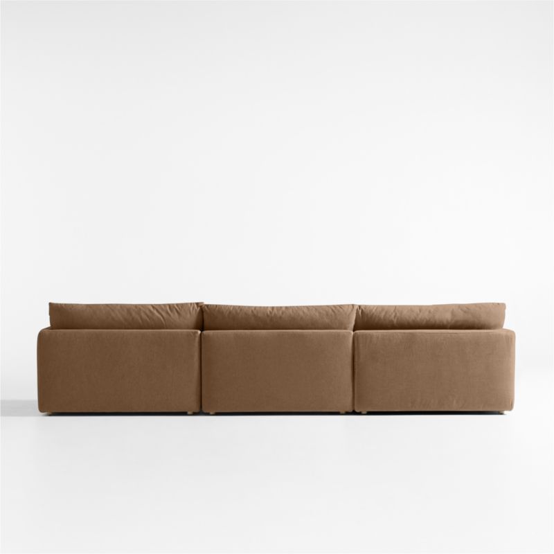 Unwind Modular 3-Piece Slipcovered Chaise Sectional Sofa - image 3 of 5