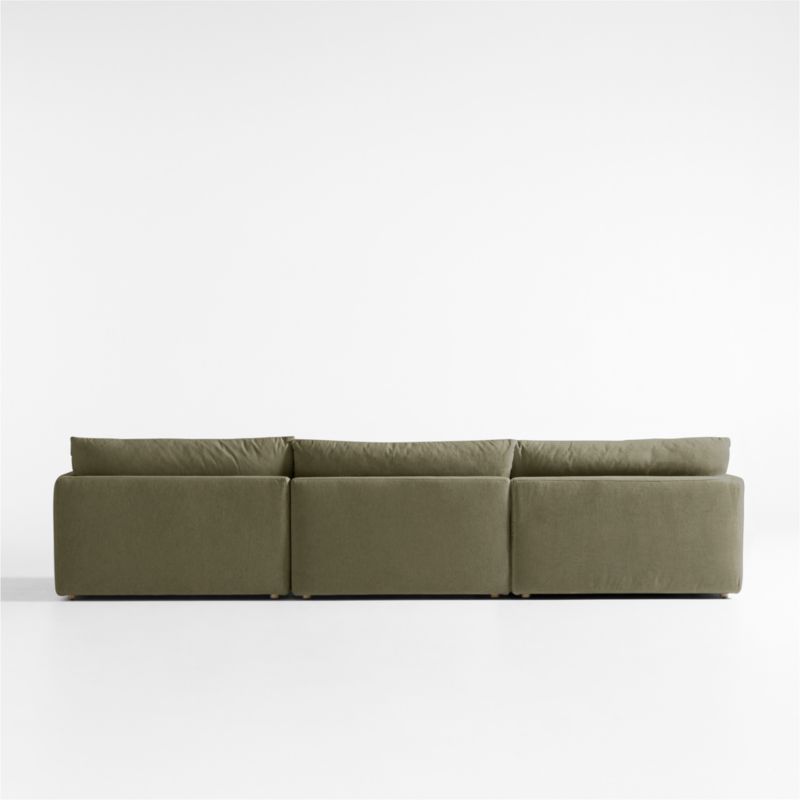 Unwind Modular 3-Piece Slipcovered Chaise Sectional Sofa - image 5 of 7