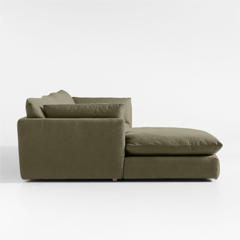 Unwind Modular 3-Piece Slipcovered Chaise Sectional Sofa - image 4 of 7