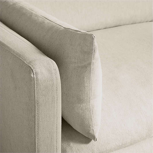 Unwind Modular 6-Piece L-Shaped Slipcovered Sectional Sofa with Chaise Lounge