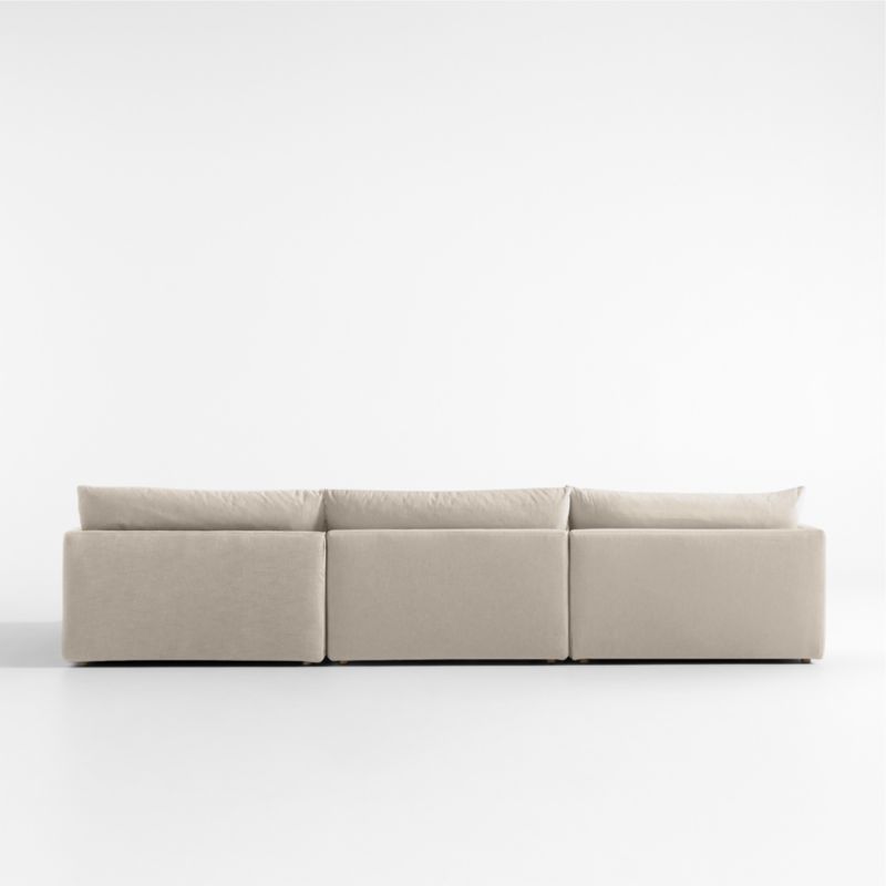 Unwind Modular 3-Piece Slipcovered Chaise Sectional Sofa - image 3 of 5