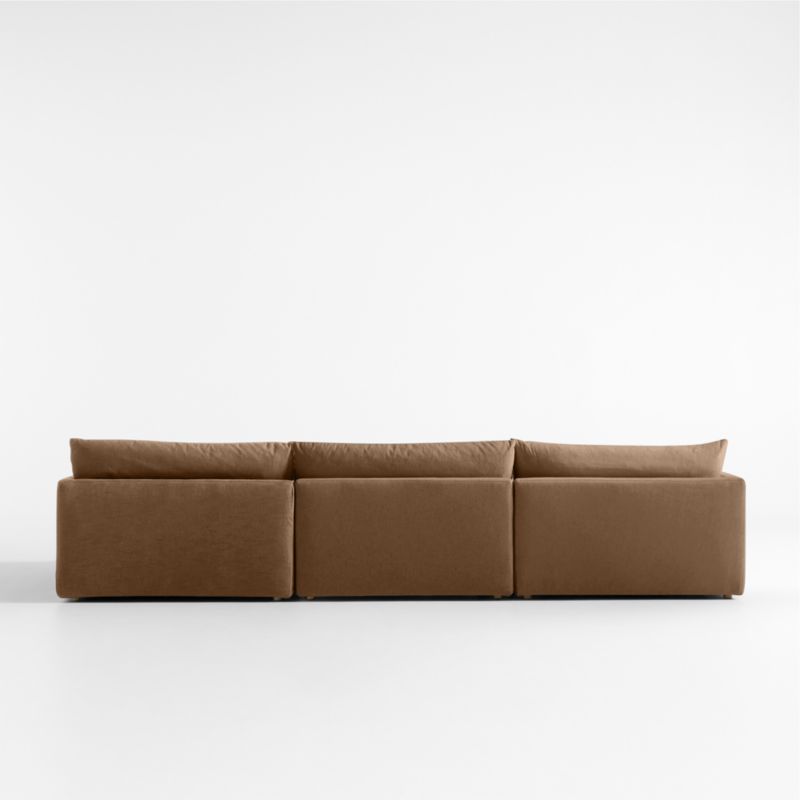 Unwind Modular 3-Piece Slipcovered Chaise Sectional Sofa - image 3 of 5