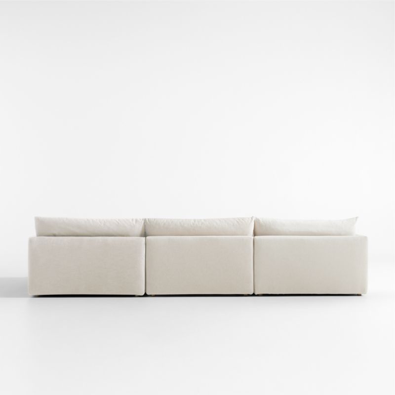 Unwind Modular 3-Piece Slipcovered Chaise Sectional Sofa - image 3 of 5