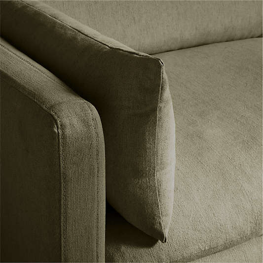 Unwind Modular 3-Piece Slipcovered Sectional Sofa with Chaise Lounge
