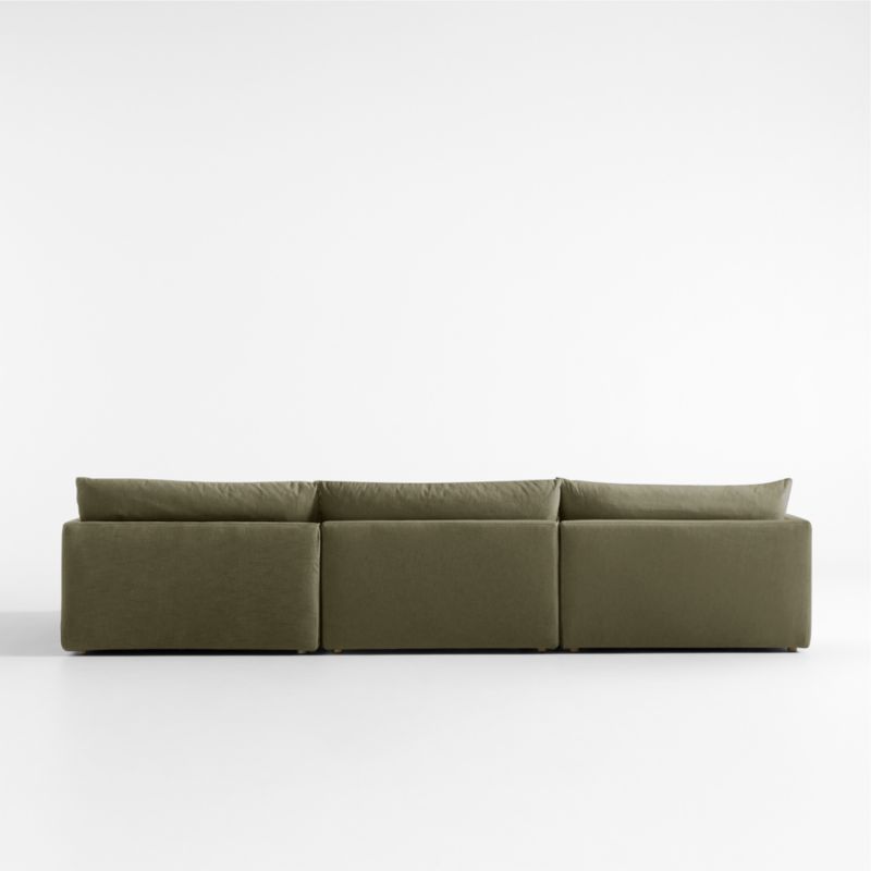 Unwind Modular 3-Piece Slipcovered Chaise Sectional Sofa - image 5 of 7