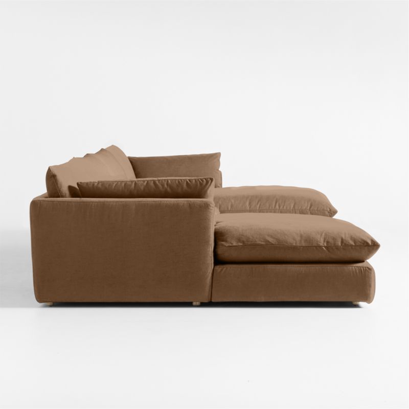 Unwind Modular 4-Piece Slipcovered Double-Chaise Sectional Sofa - image 2 of 5