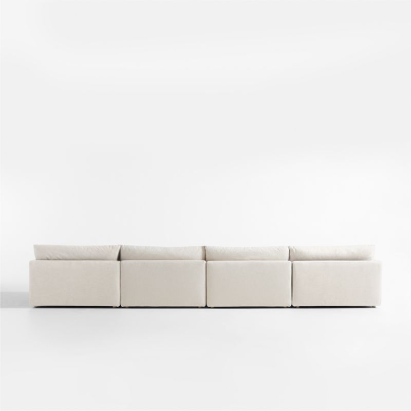 Unwind Modular 4-Piece Slipcovered Double-Chaise Sectional Sofa - image 3 of 5