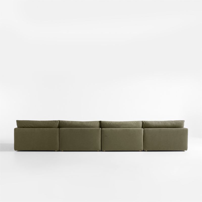 Unwind Modular 4-Piece Slipcovered Double-Chaise Sectional Sofa - image 5 of 7