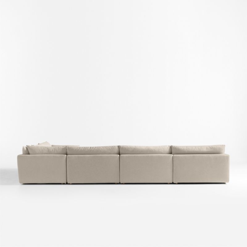 Unwind Modular 6-Piece Slipcovered Corner Sectional Sofa with Chaise Lounge - image 3 of 5