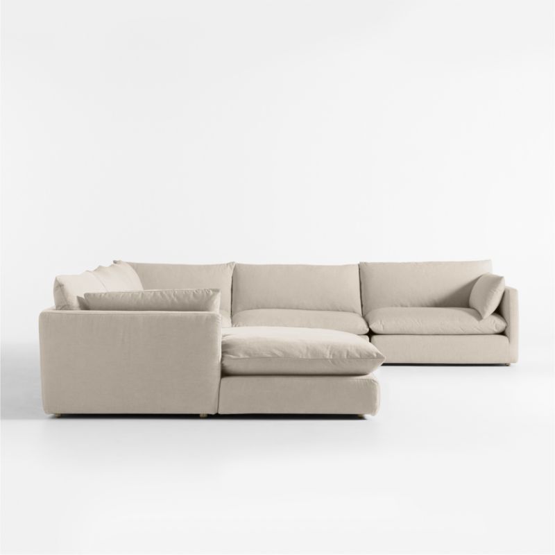 Unwind Modular 6-Piece Slipcovered Corner Sectional Sofa with Chaise Lounge - image 2 of 5