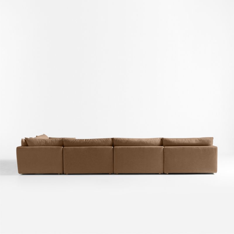 Unwind Modular 6-Piece Slipcovered Corner Sectional Sofa with Chaise Lounge - image 3 of 5