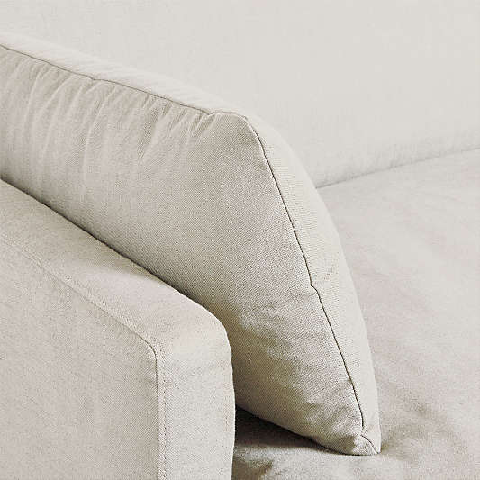 Unwind Modular 6-Piece L-Shaped Slipcovered Sectional Sofa with Chaise Lounge