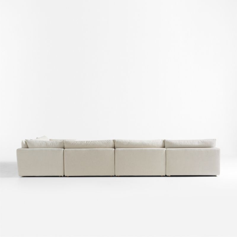 Unwind Modular 6-Piece Slipcovered Corner Sectional Sofa with Chaise Lounge - image 3 of 5