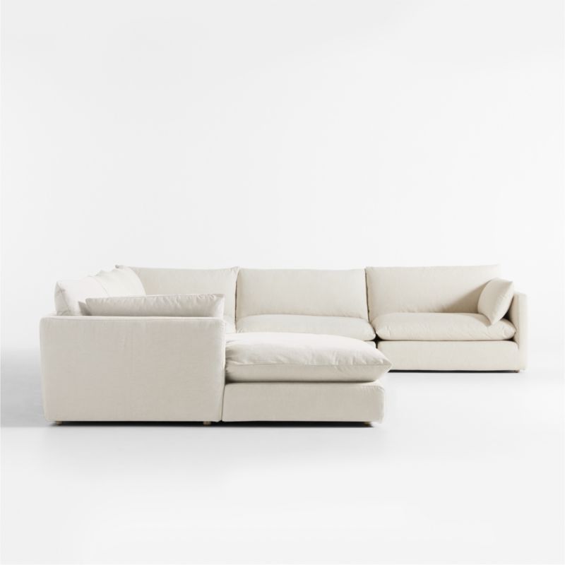 Unwind Modular 6-Piece Slipcovered Corner Sectional Sofa with Chaise Lounge - image 2 of 5