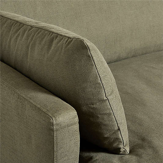 Unwind Modular 4-Piece U-Shaped Slipcovered Sectional Sofa with Double Chaise Lounge