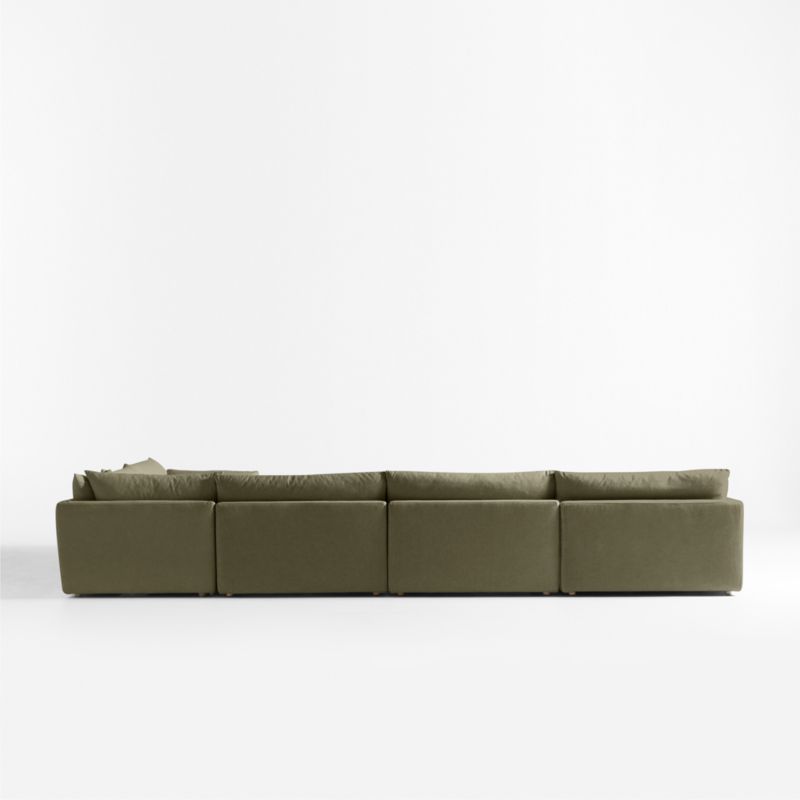 Unwind Modular 6-Piece Slipcovered Corner Sectional Sofa with Chaise Lounge - image 5 of 7