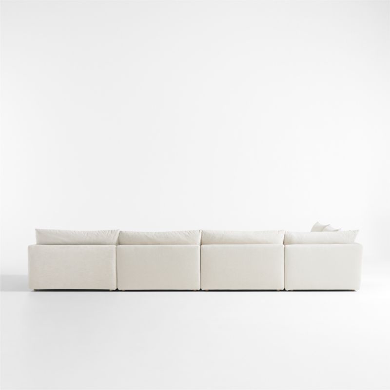 Unwind Modular 6-Piece Slipcovered Corner Sectional Sofa with Chaise Lounge - image 3 of 5