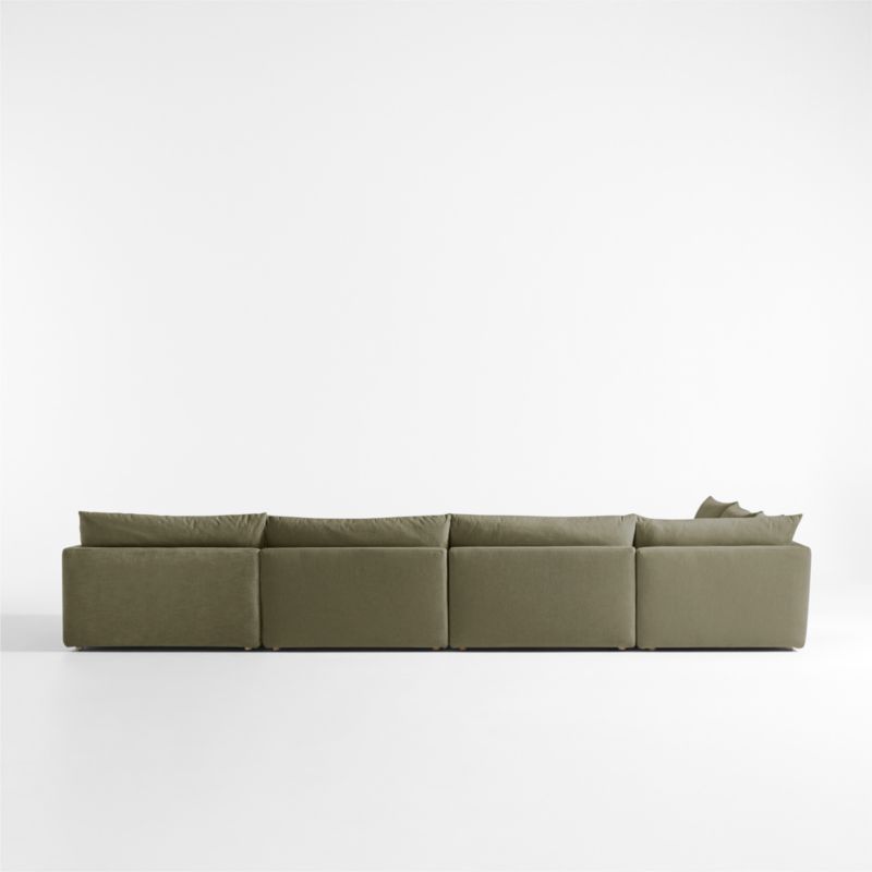 Unwind Modular 6-Piece Slipcovered Corner Sectional Sofa with Chaise Lounge - image 5 of 7