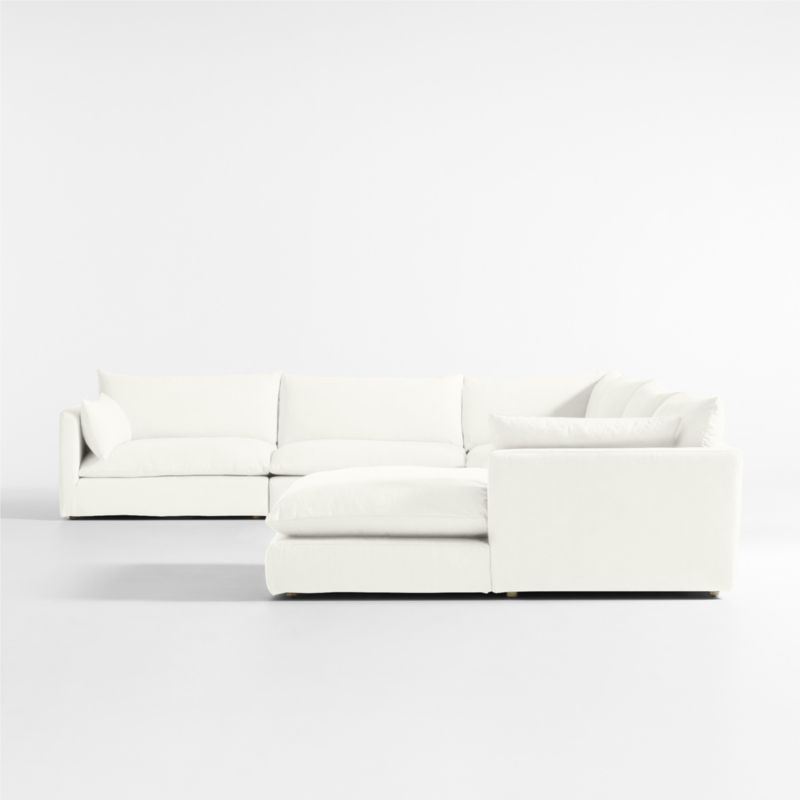 Unwind Modular 6-Piece Slipcovered Corner Sectional Sofa with Chaise Lounge - image 2 of 5