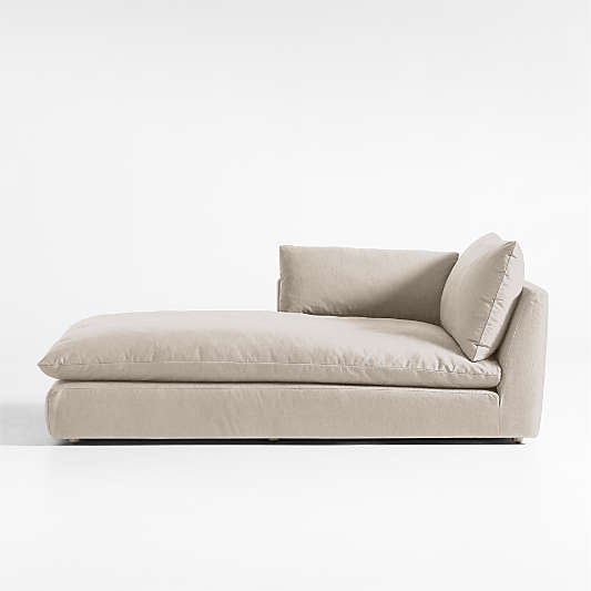Unwind Left-Arm Chaise Lounge Slipcovered Sectional Piece