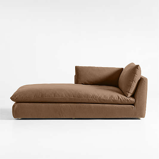 Unwind Left-Arm Chaise Lounge Slipcovered Sectional Piece