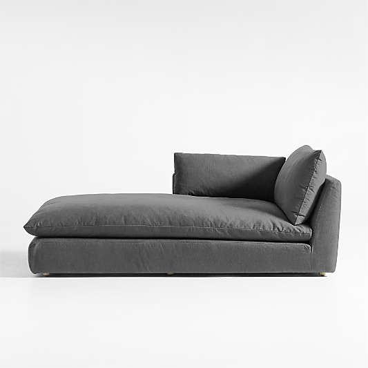Unwind Left-Arm Chaise Lounge Slipcovered Sectional Piece