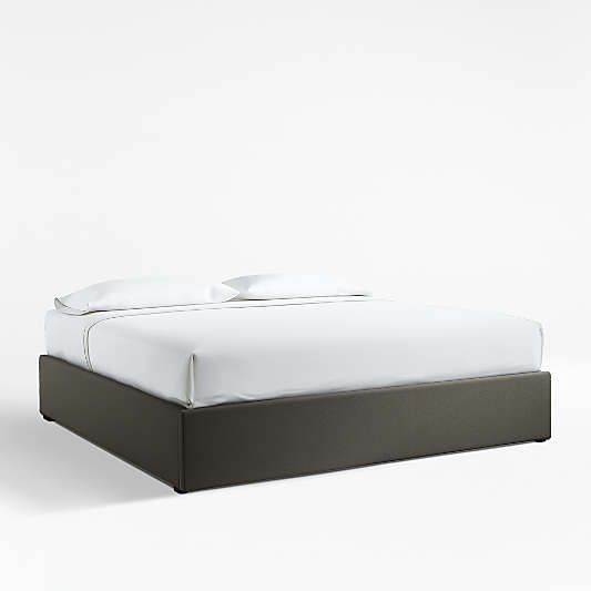 King Upholstered Gas-Lift Storage Bed Base Carbon