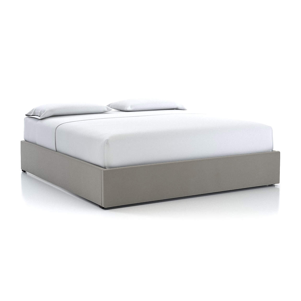 King Upholstered GasLift Storage Bed Base Dove Crate and Barrel