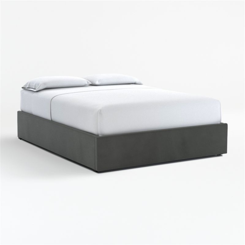 Upholstered Gas Lift Storage Bed Base, Queen Size Gas Lift Bed Frame Base With Storage