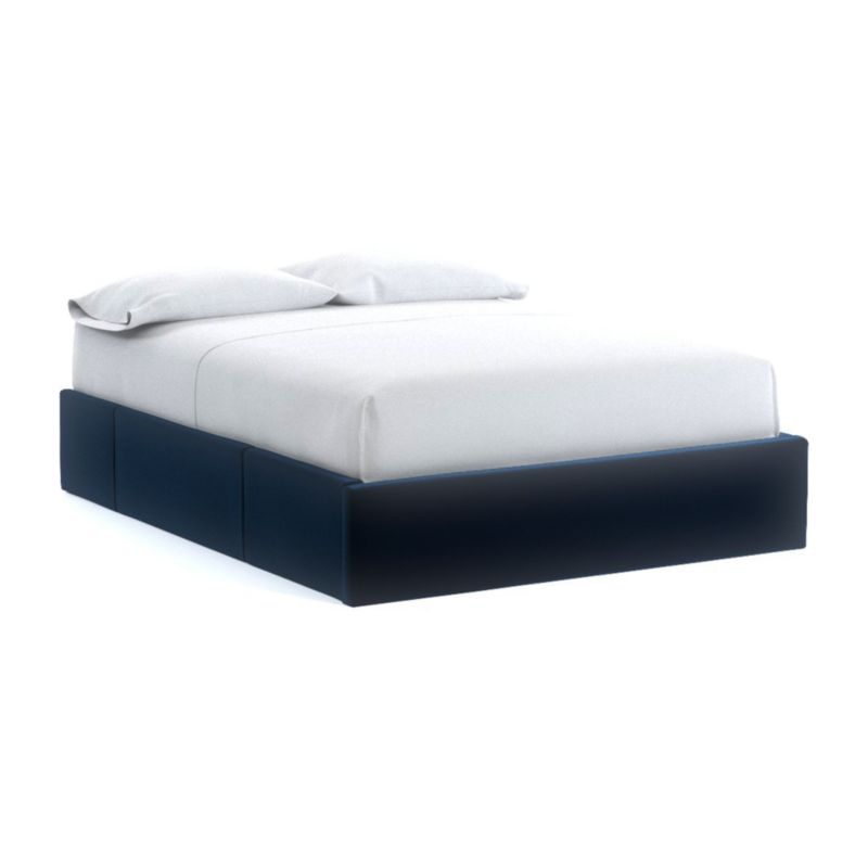 Queen Upholstered Storage Base Midnight