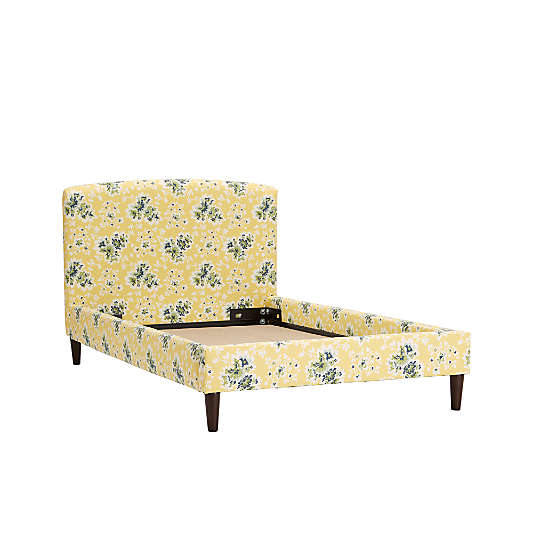 Twin Upholstered Bed (Cecilia Lemon)