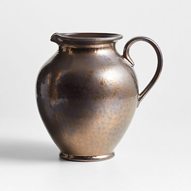 View Uplifter Metallic Pitcher with Handle by Leanne Ford details