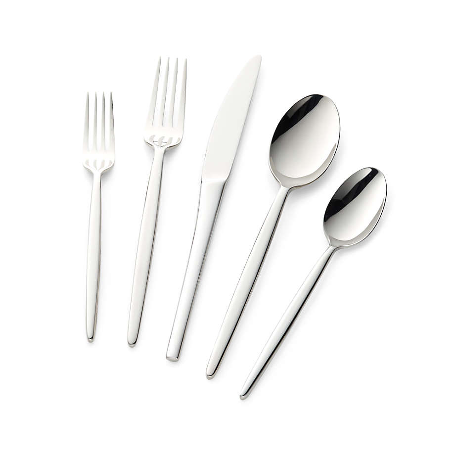 Kenton Black 20-Piece Flatware Set + Reviews | Crate & Barrel