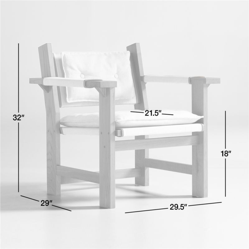 Shinola Utility Linen Wood Arm Linen Chair