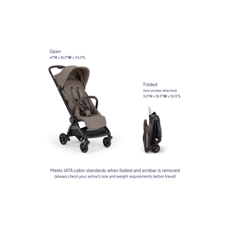 Nuna ® VIAA ™ Cabn Cedar Brown Compact Travel Stroller - image 7 of 8